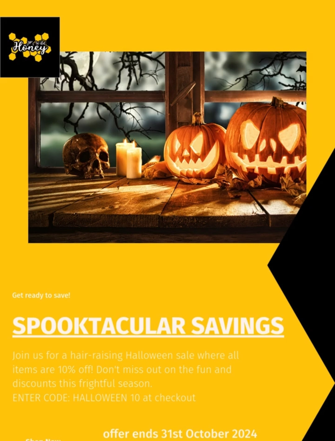 Get Ready for a Sweet and Spooky Halloween with JP’s Wild Honey! 🎃🍯