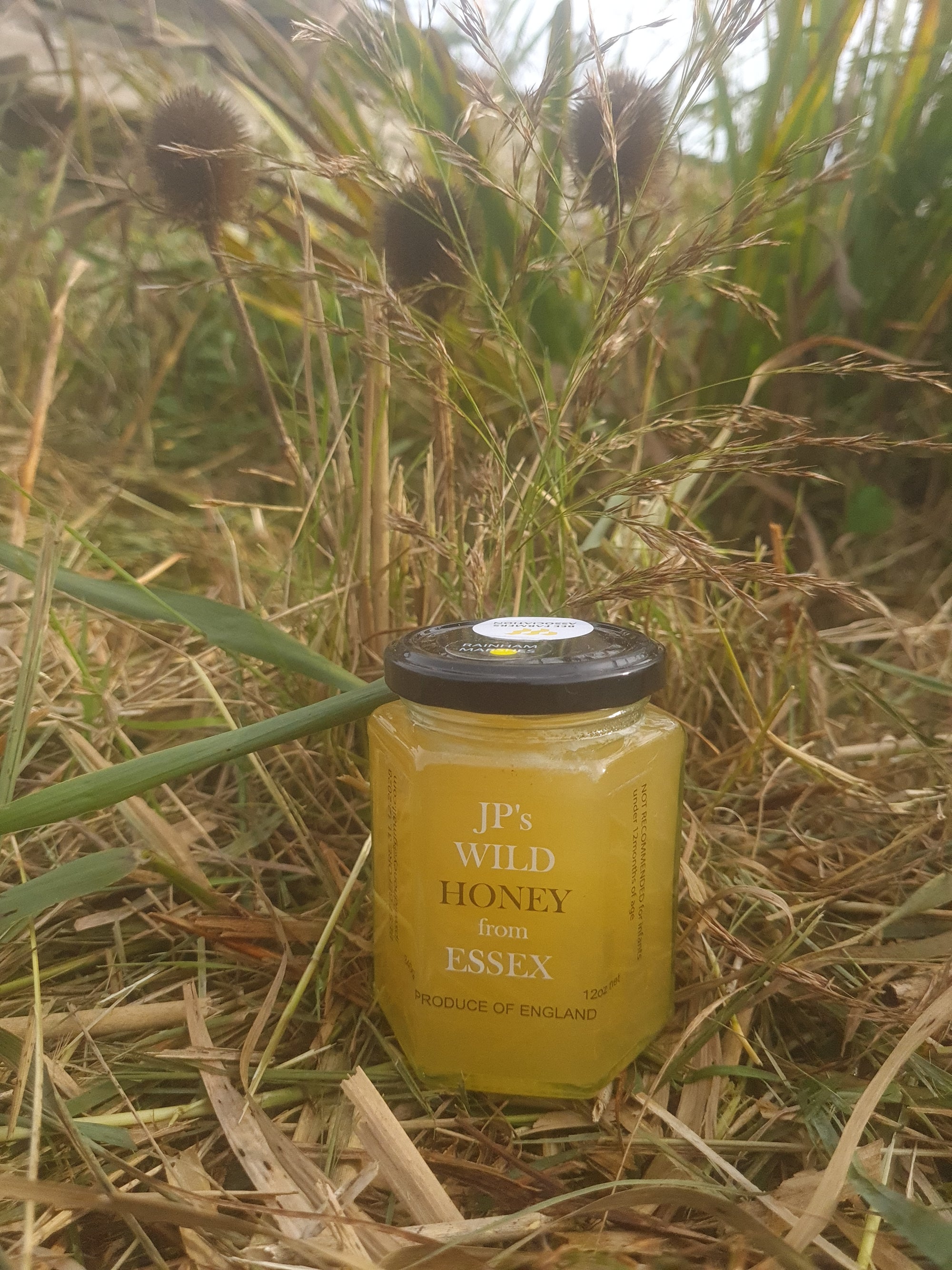 RAINHAM MARSHES SUMMER "" LAST OF THIS RUNNY HONEY! ""Experience the Sweet Symphony of Nature: Rainham Marshes Blackberry & Wildflower Honey from Essex– A Taste of Untamed Elegance"(Summer)