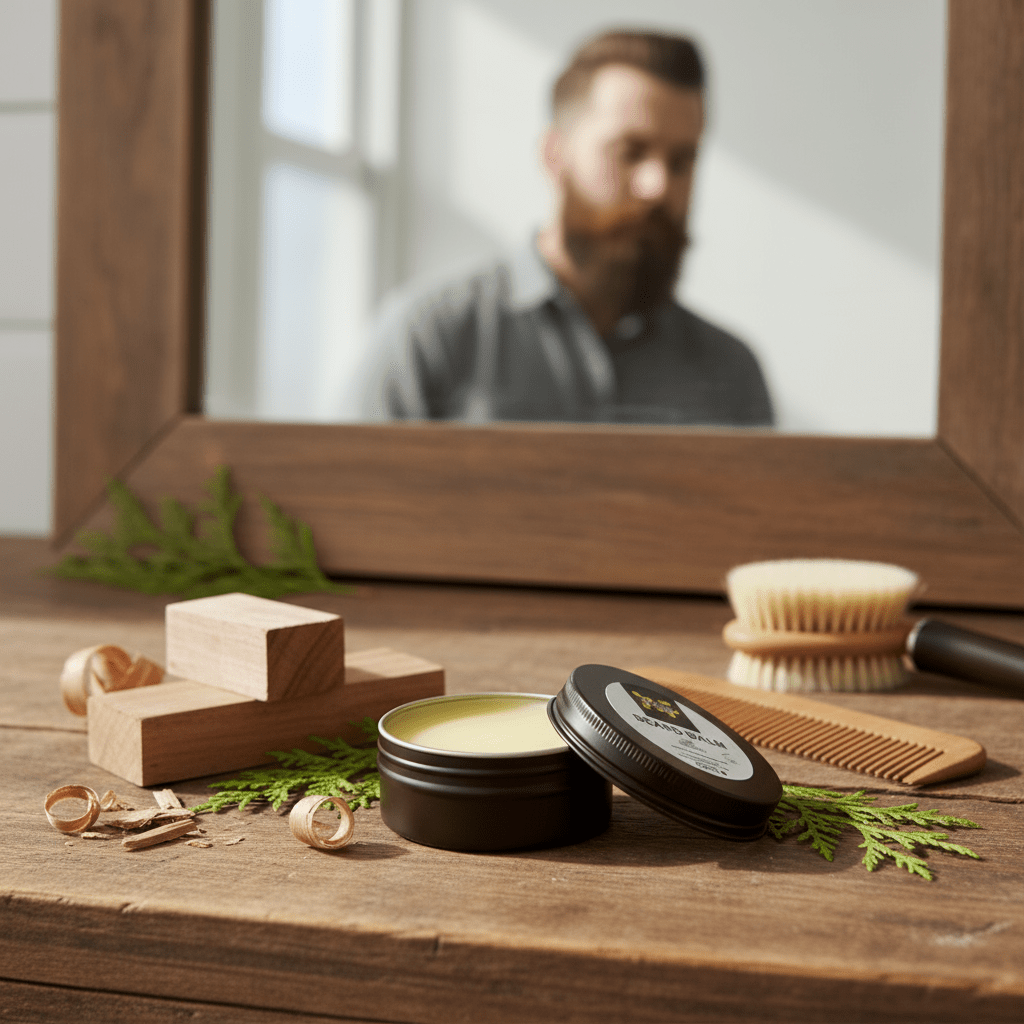 Natural Beeswax Beard Balm | Premium Nourishment & Hold | Cedarwood-Scented Formula - JP's Wild Honey Ltd
