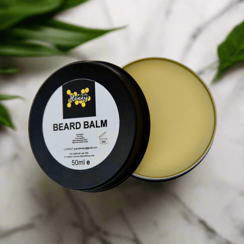 Natural Beeswax Beard Balm | Premium Nourishment & Hold | Cedarwood-Scented Formula - JP's Wild Honey Ltd