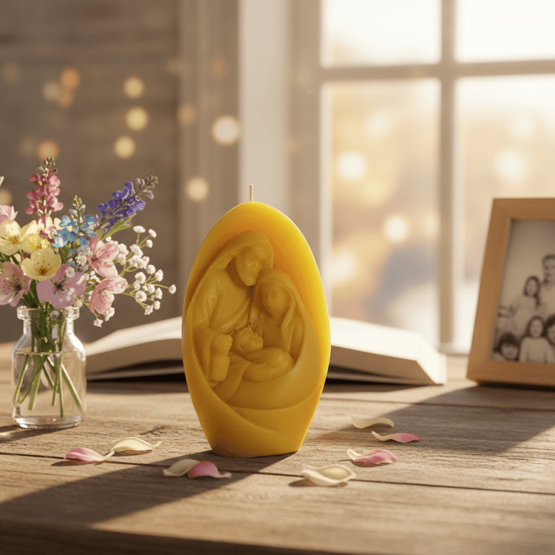 Pure Beeswax Egg Candle - A Glowing Tribute to Love, Unity & New Beginnings - JP's Wild Honey Ltd