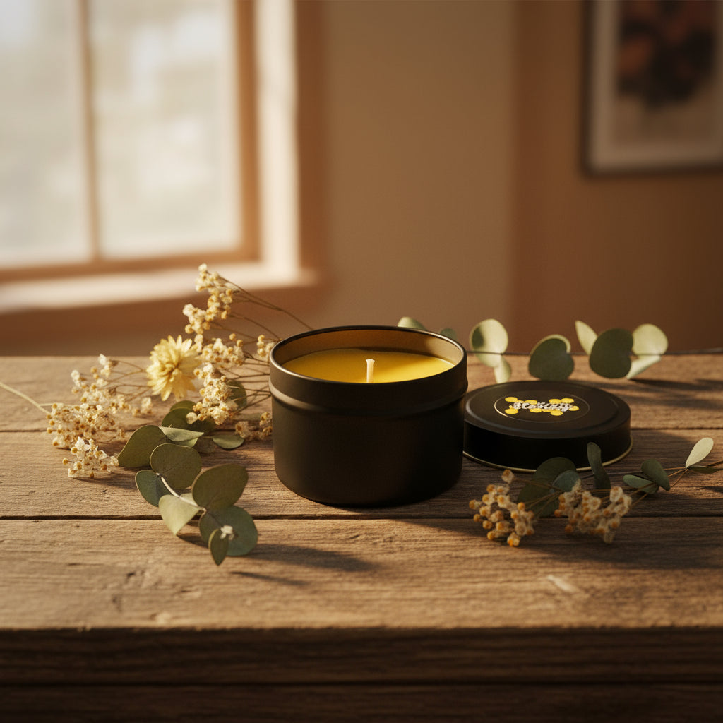 "Timeless Elegance: The Minimalist's Plain Tin Candle"