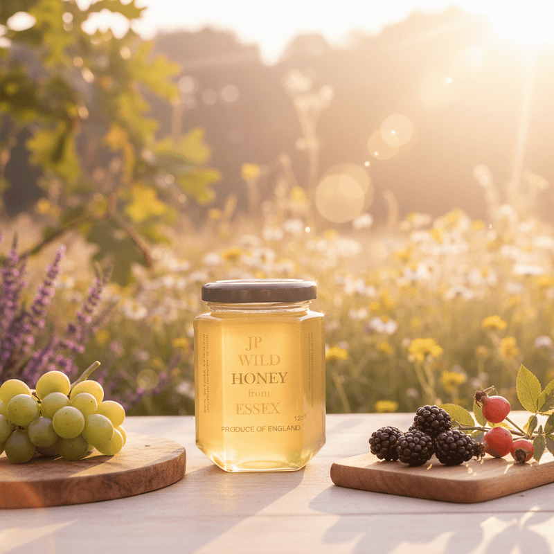 The Oaks Ingrave Essex Summer Honey (Runny Honey with a WOW factor) - JP's Wild Honey Ltd