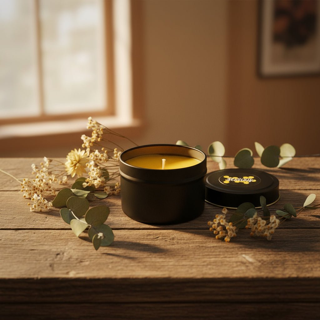 "Timeless Elegance: The Minimalist's Plain Tin Candle" - JP's Wild Honey Ltd